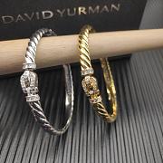 David Yurman Sculpted Cable Buckle Bracelet 18K Yellow Gold with Diamonds 6.2mm - 4