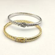 David Yurman Sculpted Cable Buckle Bracelet Sterling Silver with Diamonds 6.2mm - 5