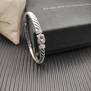 David Yurman Sculpted Cable Buckle Bracelet Sterling Silver with Diamonds 6.2mm - 6