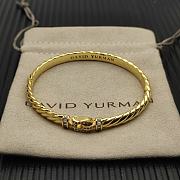 David Yurman Sculpted Cable Buckle Bracelet 18K Yellow Gold with Diamonds 6.2mm - 1