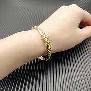 David Yurman Sculpted Cable Bangle Bracelet 18K Yellow Gold with Diamonds 6.2mm - 2