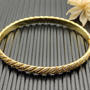 David Yurman Sculpted Cable Bangle Bracelet 18K Yellow Gold with Diamonds 6.2mm - 3