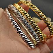 David Yurman Sculpted Cable Bangle Bracelet 18K Yellow Gold with Diamonds 6.2mm - 4