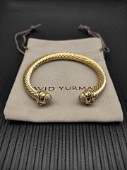 David Yurman Renaissance Oval Cablespira Bracelet 18K Yellow Gold with Diamonds 7mm - 1