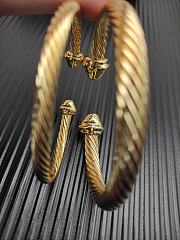 David Yurman Renaissance Oval Cablespira Bracelet 18K Yellow Gold with Diamonds 7mm - 2