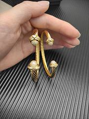 David Yurman Renaissance Oval Cablespira Bracelet 18K Yellow Gold with Diamonds 7mm - 3