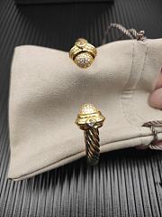 David Yurman Renaissance Oval Cablespira Bracelet 18K Yellow Gold with Diamonds 7mm - 4