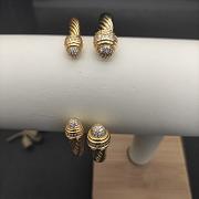 David Yurman Classic Cablespira Bracelet 18K Yellow Gold with Diamonds 7mm - 5