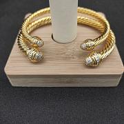 David Yurman Classic Cablespira Bracelet 18K Yellow Gold with Diamonds 7mm - 4