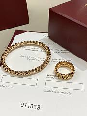 Cariter Clash De Cartier Ring Double Row Rose Gold - 4