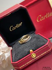 Cartier Trinity Ring Small Half-Paved Rose Gold Silver - 6