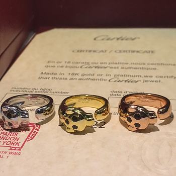 Panthère de Cartier Ring Medium 18K Yellow Gold/ Rose Gold/ Silver Onyx Black