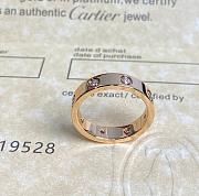 Cartier Love Ring Small 8 Diamonds Rose Gold  - 6