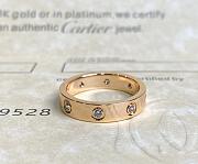 Cartier Love Ring Small 8 Diamonds Rose Gold  - 5