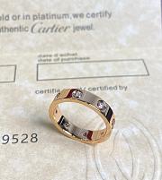 Cartier Love Ring Small 8 Diamonds Rose Gold  - 4