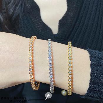 Bee de Chaumet Bracelet Rose Gold/ Yellow Gold/ Silver Diamonds 083434
