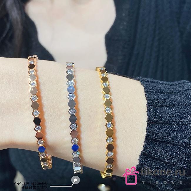 Bee de Chaumet Bracelet Rose Gold/ Yellow Gold/ Silver Diamonds 083433 - 1