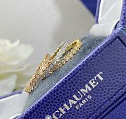 Bee de Chaumet Ring Rose Gold/ Yellow Gold/ Silver Diamonds 2.5mm 081934 - 1