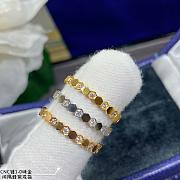 Bee de Chaumet Ring Rose Gold/ Yellow Gold/ Silver Diamonds 2.5mm 081933 - 2