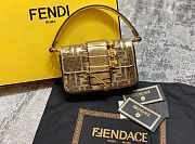 Fendi x Versace Bags Fendace Logo Metalic Brooch Baguette NM Zuuca Leather Mini Bag - 20x13x5cm - 1