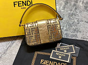 Fendi x Versace Bags Fendace Logo Metalic Brooch Baguette NM Zuuca Leather Mini Bag - 20x13x5cm - 2