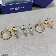 Bee de Chaumet Hoop Earrings Rose Gold/ Yellow Gold/ Silver Diamonds 085475 - 1