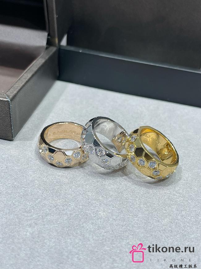 Bee de Chaumet Ring Rose Gold/ Yellow Gold/ Silver Diamonds 085409 - 1