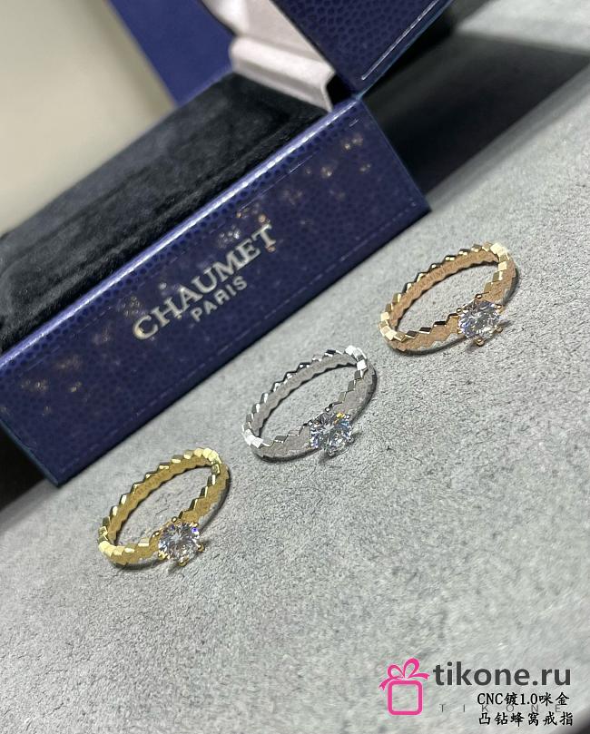 Bee de Chaumet 0.30-Carat Solitaire Rose Gold/ Yellow Gold/ Silver Diamond J4nc00 - 1