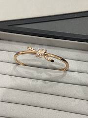 Tiffany Knot Wire Bangle in Rose Gold with Diamonds - 1