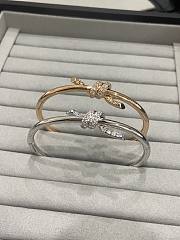 Tiffany Knot Wire Bangle in Rose Gold with Diamonds - 6