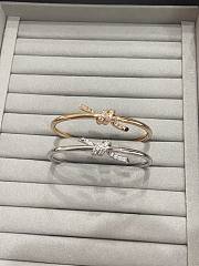 Tiffany Knot Wire Bangle in Rose Gold with Diamonds - 2