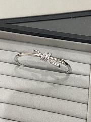Tiffany Knot Wire Bangle in White Gold with Diamonds - 1