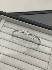 Tiffany Knot Wire Bangle in White Gold with Diamonds - 2