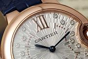 Ballon Bleu de Cartier Watch 33mm Rose Gold Blue Alligator Leather - 2
