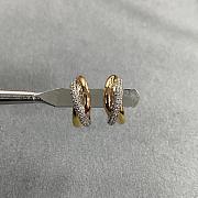 Cartier Trinity Earrings Classic Half-Paved White Rose Yellow Gold  - 1