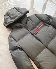 Prada Oversized Technical Re-nylon Down Coat Black  - 3