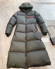 Prada Oversized Technical Re-nylon Down Coat Black  - 2