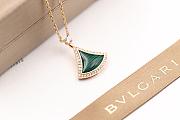 Bvlagari Divas' Dream Necklace Green With 0.28 Ct Rose Gold Diamond 358893 - 3