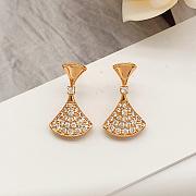 Bvlagari Divas' Dream Earrings In 18 Kt Rose Gold Set With Adiamond 351054 - 1