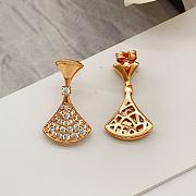Bvlagari Divas' Dream Earrings In 18 Kt Rose Gold Set With Adiamond 351054 - 4