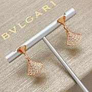 Bvlagari Divas' Dream Earrings In 18 Kt Rose Gold Set With Adiamond 351054 - 2