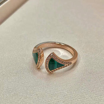 Bvlgari Divas' Dream Ring Rose Gold Green