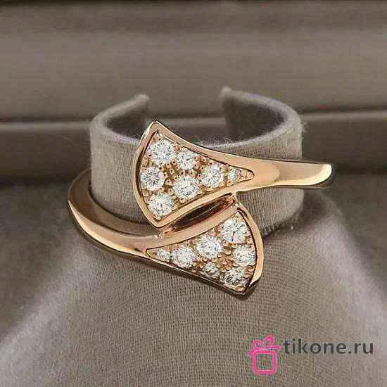 Bvlgari Divas' Dream Ring with 0.17 ct Diamonds Rose Gold/ Silver - 1