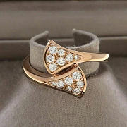 Bvlgari Divas' Dream Ring with 0.17 ct Diamonds Rose Gold/ Silver - 1