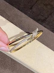 Tiffany Knot Double Row Bracelet in Yellow Gold with Diamonds - 1