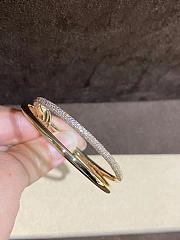 Tiffany Knot Double Row Bracelet in Yellow Gold with Diamonds - 4
