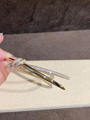 Tiffany Knot Double Row Bracelet in Yellow Gold with Diamonds - 3