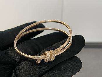 Tiffany Knot Double Row Bracelet in Rose Gold with Diamonds
