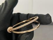 Tiffany Knot Double Row Bracelet in Rose Gold with Diamonds - 4