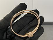 Tiffany Knot Double Row Bracelet in Rose Gold with Diamonds - 2